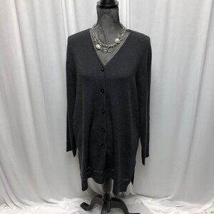 Venezia Cardigan Womens Size 18 - 20 Gray Button Front Minimalist Layering